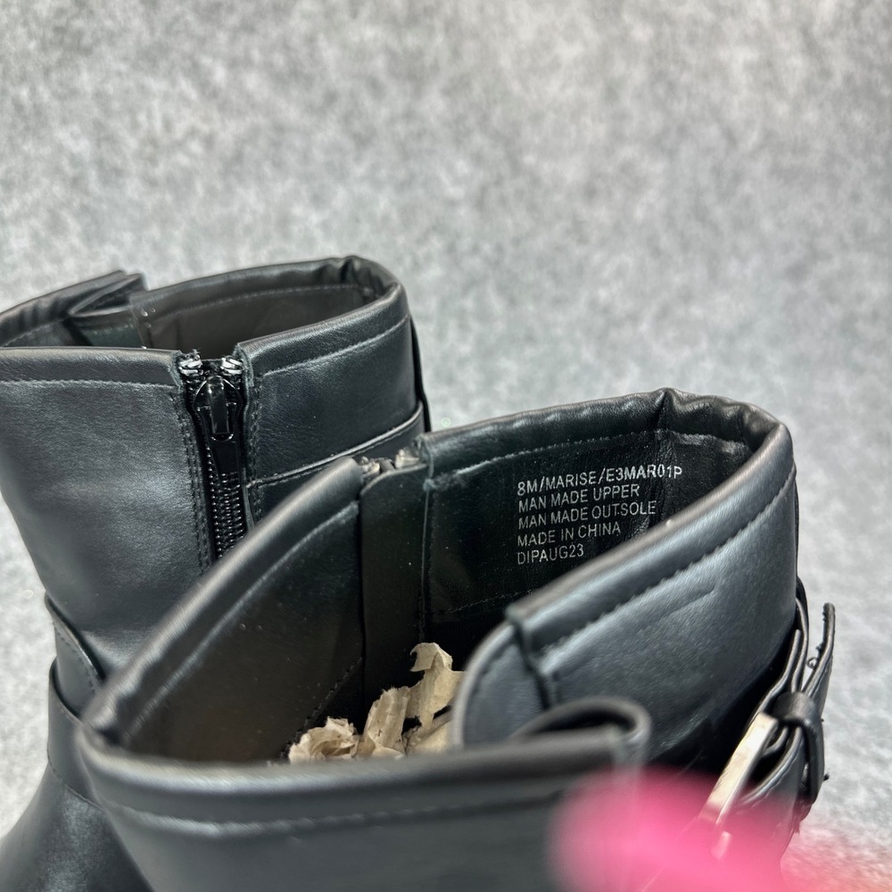 Sincerely Jules Marise Black Moto Boots Womens 8 Platform Lug Sole - Picture 5 of 14